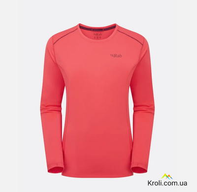 Футболка з довгим рукавом жіночі Rab Force LS Tee Wmns, Hibiscus, S (10) (RB QBL-08-HIB-10)