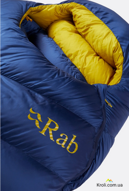 Спальный мешок Rab Neutrino 800 Regular, (-22&deg;C), 185 см - Left Zip, Nightfall Blue (RB QSM-94-NFB-REG-LZ)