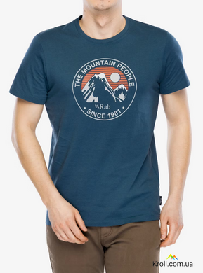 Футболка чоловіча Rab Stance Alpine Peak, Orion Blue, L (RB QCC-03-ORB-LRG)