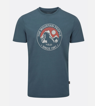 Футболка чоловіча Rab Stance Alpine Peak, Orion Blue, L (RB QCC-03-ORB-LRG)
