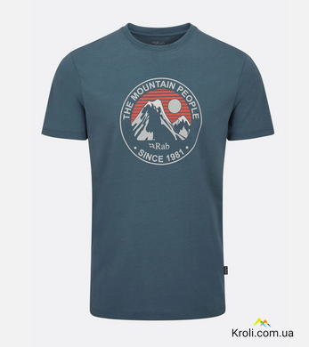 Футболка чоловіча Rab Stance Alpine Peak, Orion Blue, L (RB QCC-03-ORB-LRG)