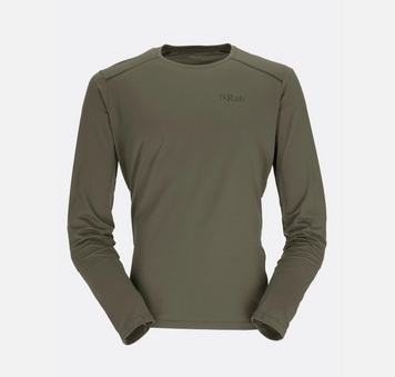 Футболка з довгим рукавом чоловіча Rab Force LS Tee, Light Khaki, L (RB QBL-07-LKH-LRG)