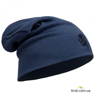Шапка Buff Heavyweight Merino Wool Loose Hat solid denim (BU 111170.788.10.00)