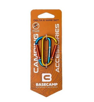 Набір алюмінієвих сервісних карабінів Base Camp Delta 6 Straight Set, 2 шт, Blue/Orange (BCP 61416)