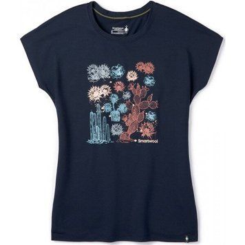 Футболка женская Smartwool Women's Merino Sport 150 Cactus Crop Tee, Deep Navy, S (SW 15139.092-S)