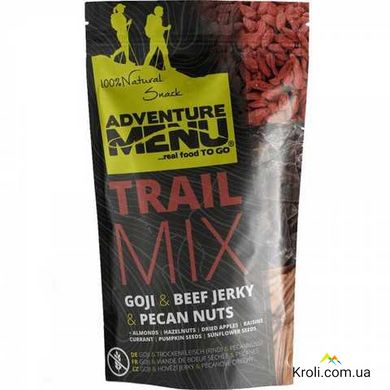 Суміш з в'яленої яловичини з горіхами та ягодами Adventure Menu Trail Mix - Beef / Goji / Pecan 50g (AM 5101)