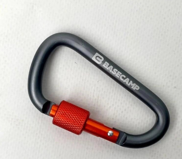 Карабін алюмінієвий сервісний Base Camp Delta 8 Screw Set, Grey (BCP 61116)