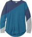 Кофта женская Smartwool Women's Shadow Pine Colorblock Sweater , Alpine Blue Heather/Ocean Abyss Heather Marl, M (SW 16395.E79-M)