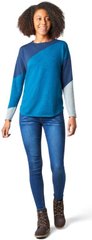 Кофта жіноча Smartwool Women's Shadow Pine Colorblock Sweater , Alpine Blue Heather/Ocean Abyss Heather Marl, M (SW 16395.E79-M)