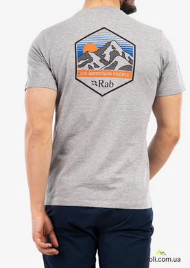Футболка чоловіча Rab Stance Mountain Peak Tee, Grey Marl, L (RB QCB-66-GYM-LRG)