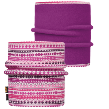 Пов'язка на шию Buff Junior and Child Reversible Polar Neckwarmer Diamonds Pink / Mardi Grape (BU 113412.538.10.00)