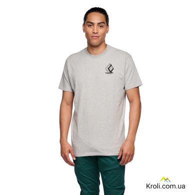 Футболка чоловіча Black Diamond M Boulder SS Tee, Nickel Heather, L (BD 7524041014LRG1)