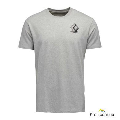 Футболка чоловіча Black Diamond M Boulder SS Tee, Nickel Heather, L (BD 7524041014LRG1)