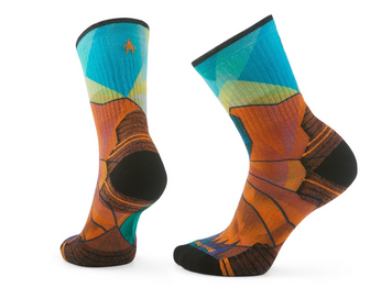 Термошкарпетки жіночі Smartwool Women's Hike Targeted Cushion Mountain Prism Printt Crew, Orange Rust, 34-37 (S) (SW SW002688.L17-S)