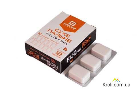 Сухе пальне BaseCamp, 12 таблеток у блістері (BCP 50800)