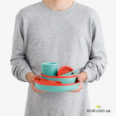Набор посуды Sea to Summit Passage Dinnerware Set, 2P, 14 Piece, Spicy Orange/Aqua Sea Blue (STS ACK037051-122123)
