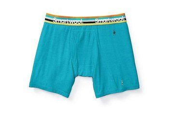 Мужские боксеры Smartwool Men's Micro 150 Stripe Boxer Brief Sea Blue (951)