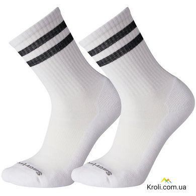 Носки мужские Smartwool Athletic Targeted Cushion Stripe Crew 2 Pack, White/Black, 34-37 (SW SW004113.D89-S)