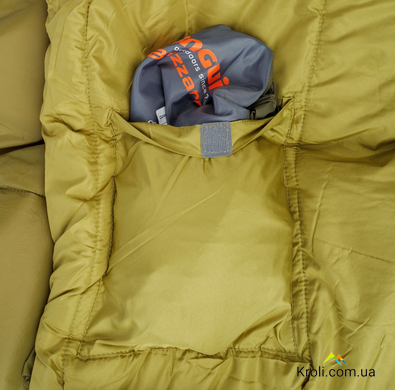 Спальный мешок-одеяло Pinguin Blizzard (4/-1&deg;C), 190 см - Left Zip, Khaki (PNG 239348) 2020