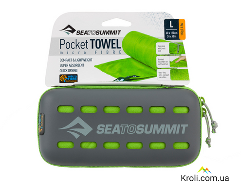 Полотенце Sea To Summit Pocket Towel L (60x120) Green (STS APOCTLLI)