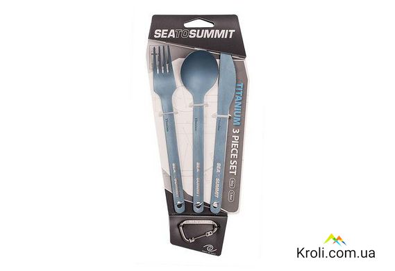 Набір столових приборів Sea to Summit Titanium Knife,Fork + Spoon set (STS ACUTTSET3)